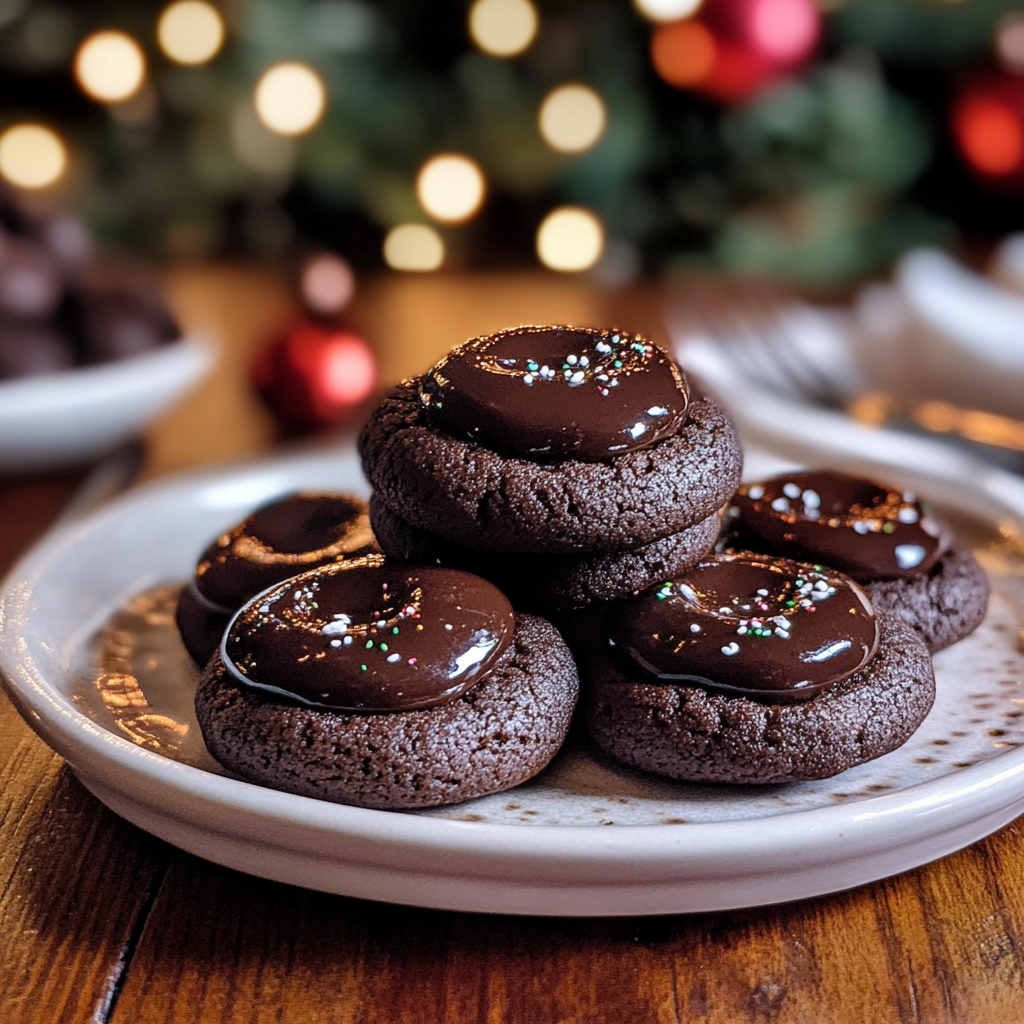 Chocolate Thumbprint Cookies